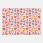 Paris France Enveloppement Papier ensemble de 3 (Devant 2)