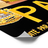 Paris France Fountain Vintage Travel Poster (Hoek)