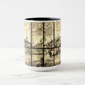 PARIS, FRANCE GLAS IN LOOD WINDOW NEUTRAL MOK (Midden)