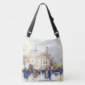 Paris France Impressionism Street Scene Canvas tas (Voorkant)