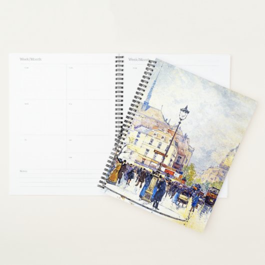 Paris France Impressionnisme Rues Planner Book (Devant avec enveloppe)