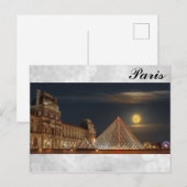 Paris France Louvre Museum Pyramide Foto Briefkaart (Voorkant / Achterkant)