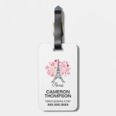 Paris, France Love Bagagelabel (Achterkant verticaal)