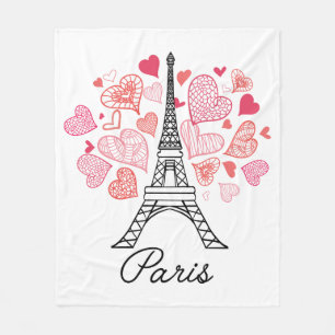 Paris, France Love Fleece Deken