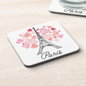 Paris, France Love Onderzetter (Linkerzijde)