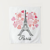 Paris, France Love Wandkleed (Voorkant)