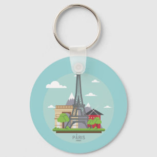 Paris France Monuments Tour Eiffel Porte-Clés