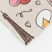 Paris France Pattern Fleece Deken (Hoek)