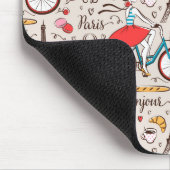 Paris France Pattern Muismat (Hoek)