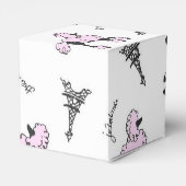 Paris France Poodle Favor Gift Box Bedankdoosjes (Achterkant)