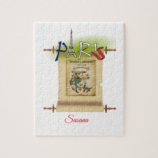 Paris France Puzzle Décor (Vertical)