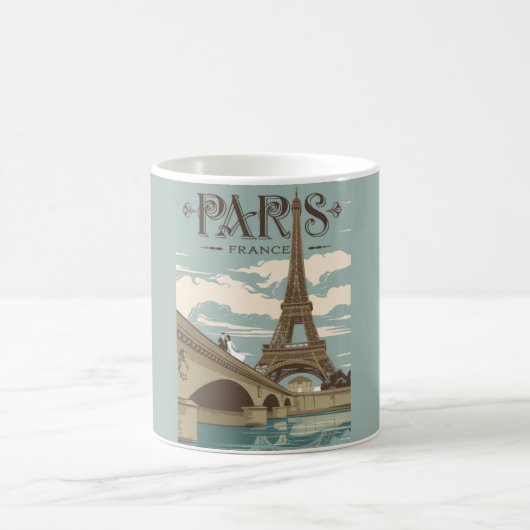 Paris France Romantic Scene Mug (Centre)