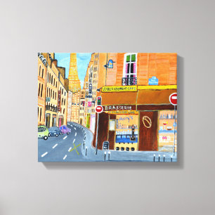 Paris France, Rue. Impression de toile Saint-Domin