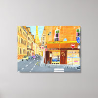 Paris France, Rue. Impression de toile Saint-Domin