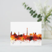 Paris France Skyline Briefkaart (Staand voorkant)