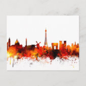 Paris France Skyline Briefkaart (Voorkant)