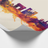 Paris France Skyline Cadeaupapier (Hoek)