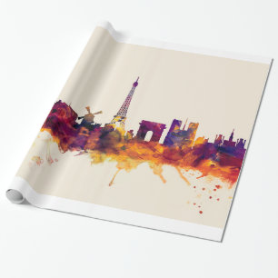 Paris France Skyline Cadeaupapier