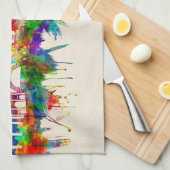 Paris France Skyline Theedoek (Quarter Fold)