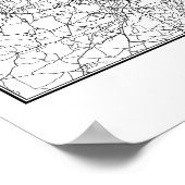 Paris France Street Map Poster (Hoek)