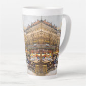 Paris France Street Scène Europe Latte Mug (Angle droit)