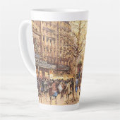 Paris France Street Scène Europe Latte Mug (Angle gauche)