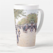 Paris France Street Scène Europe Latte Mug (Angle droit)