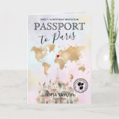 Paris France Sweet 16 Verjaardagspaspoort (Voorkant)