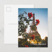 Paris France Tour Eiffel carte postale voyage (Devant / Derrière)