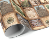 Paris France Travel Photo Collage Cadeaupapier (Rol Hoek)