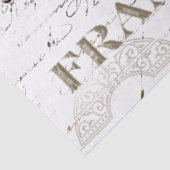 Paris France Typography  Carte Postale Bird Tissuepapier (Detail)