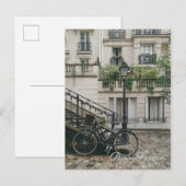 Paris France vélo automne automne voyage carte pos (Devant / Derrière)