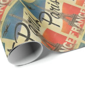 Paris France Vintage Cadeaupapier (Rol Hoek)