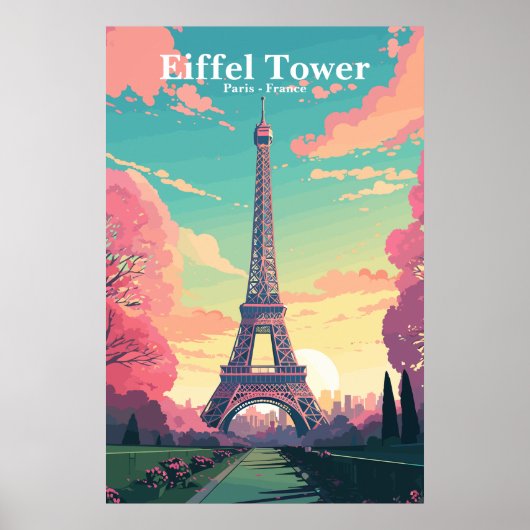 Paris france vintage travel poster (Devant)