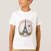 Paris Frankrijk 2024 Kinder T-shirt, Paris Frankri T-shirt (Voorkant)