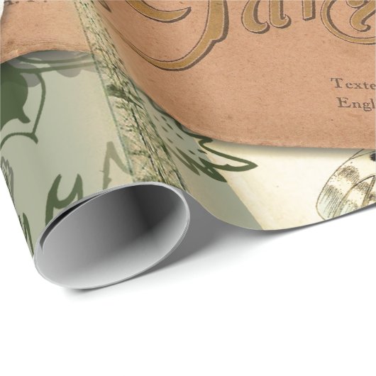 Paris Frankrijk Antiek kunstwerk Collage Eiffel Fr Cadeaupapier (Rol Hoek)