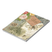 Paris Frankrijk Antiek kunstwerk Collage Eiffel Fr Notitieblok (Gedraaid)