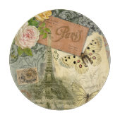 Paris Frankrijk Antiek kunstwerk Collage Eiffel Fr Snijplank (Voorkant)