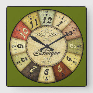 Paris Frankrijk Antiek Vierkante Klok