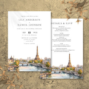 Paris Frankrijk Bestemming All In One Trouwen Kaart