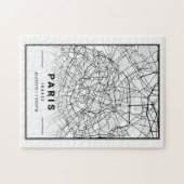 Paris Frankrijk City Map | Moderne minimalistische Legpuzzel (Horizontaal)