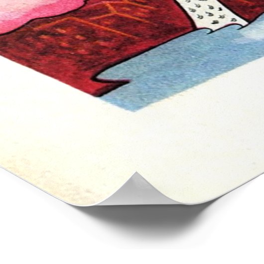 Paris Frankrijk Colorful Map Poster (Hoek)