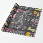 Paris Frankrijk Eiffel Tower Cadeaupapier (Uitgerold)