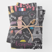 Paris Frankrijk Eiffel Tower Inpakpapier Vel (In situ)
