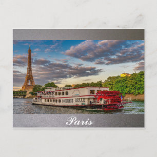 Paris Frankrijk Eiffel Tower Seine Briefkaart