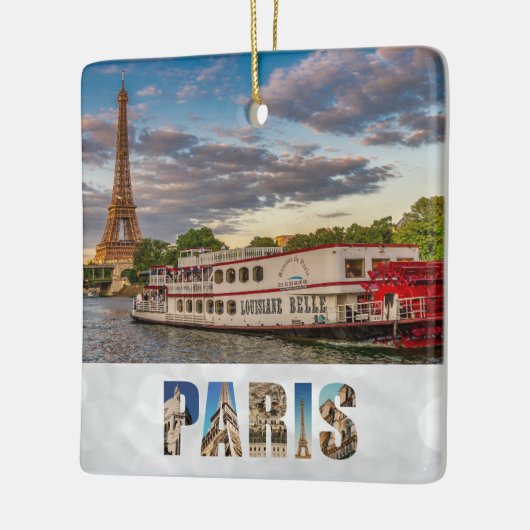 Paris Frankrijk Eiffel Tower Seine Keramisch Ornament (Links)