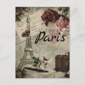Paris Frankrijk Eiffel Tower Travel collage briefk Briefkaart (Voorkant)
