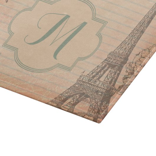 Paris Frankrijk Eiffeltoren Shab Glass Cutting Boa Snijplank (Hoek)