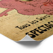 Paris Frankrijk  Frans Can-Can Dancer Poster (Hoek)