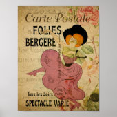 Paris Frankrijk  Frans Can-Can Dancer Poster (Voorkant)